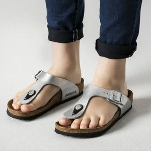 Birkenstock Gizeh Silver Sandal EU 39/US 8